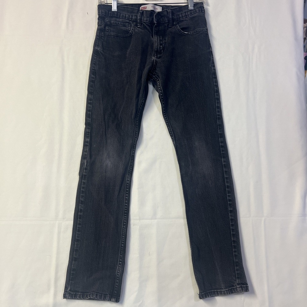 Levi's 511 Jeans Slim Fit Dark Wash Stretch Denim kids 28x28 (Actual) Black - Picture 1 of 8
